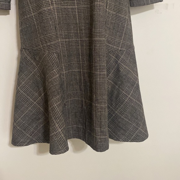 Nain Atelier handmade Plaid Brown Dress women M luxury academia Y2K event formal - Picture 5 of 10